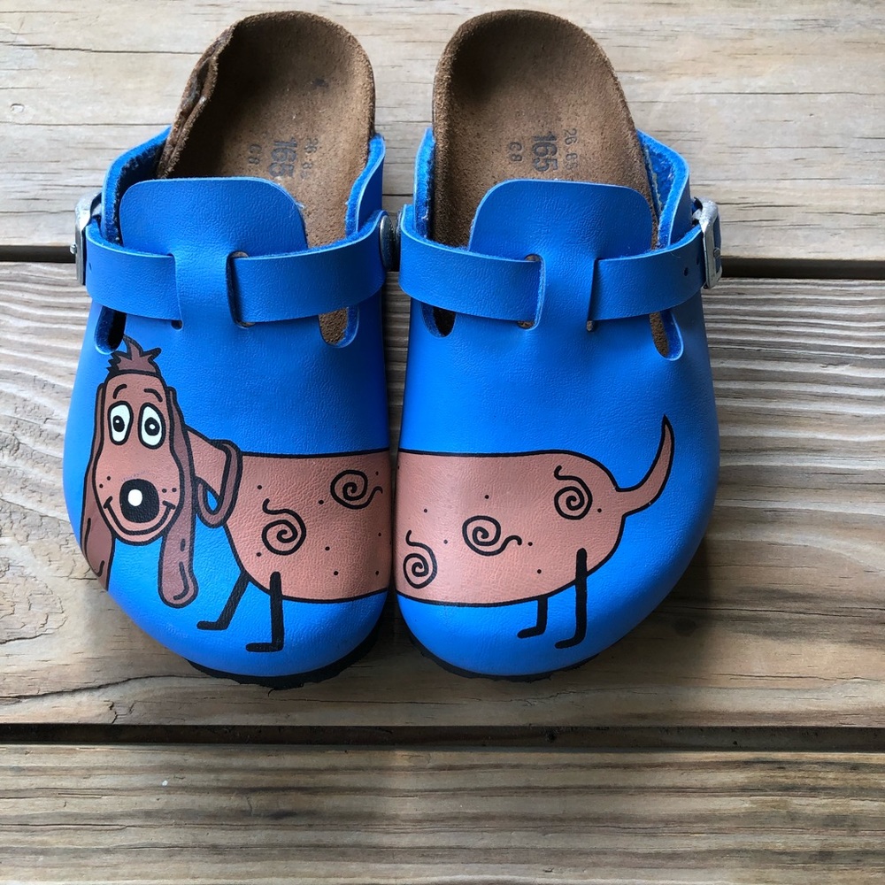 Birkenstock kids clogs dog shoes size 8 Birkis